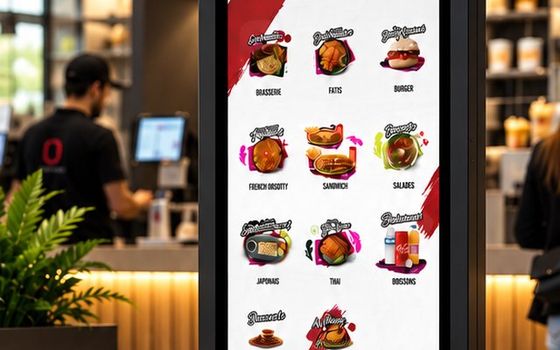 Borne de commande tactile OIESATIS en fast-food
