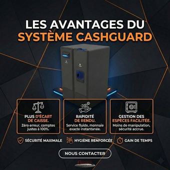 Cashguard pour la gestion automatisée des espèces en restauration et boulangerie